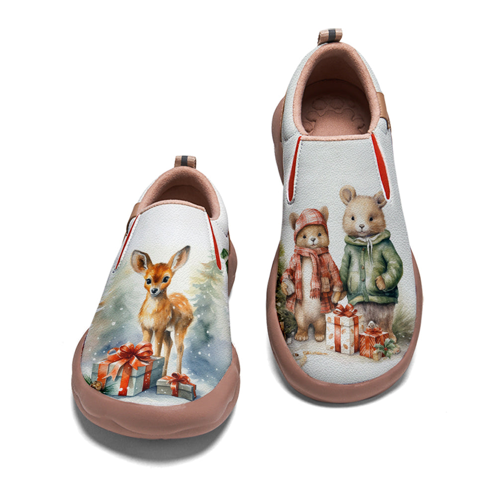 Christmas Deer Kids Slip On