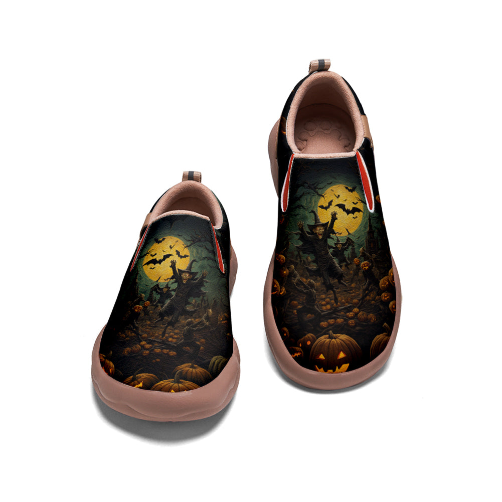 Halloween The Witch Pumpkin Kids Slip On