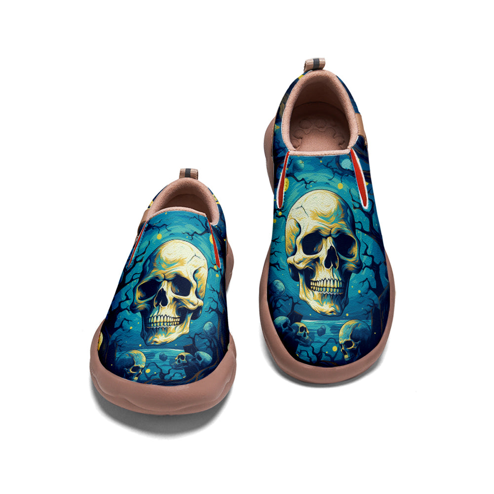 Blue Skull Slip On