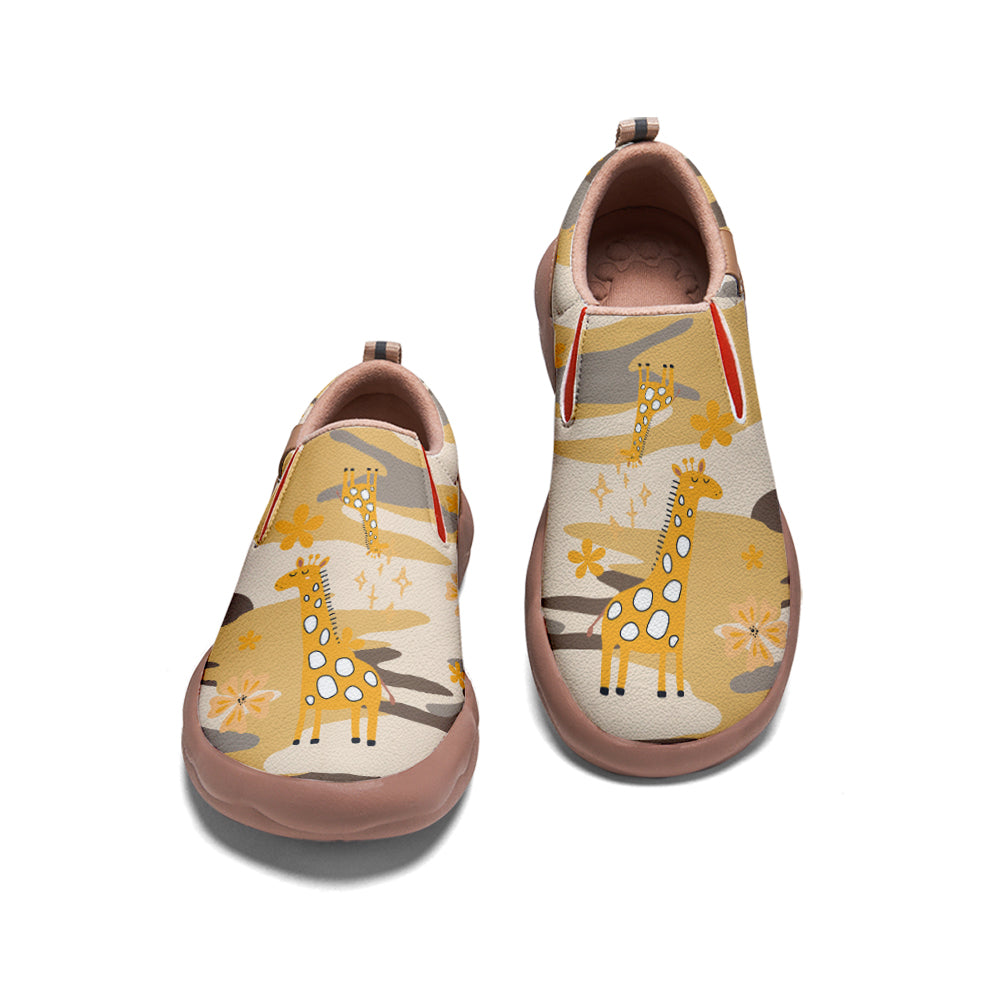 Yellow Camouflage Giraffe Slip On