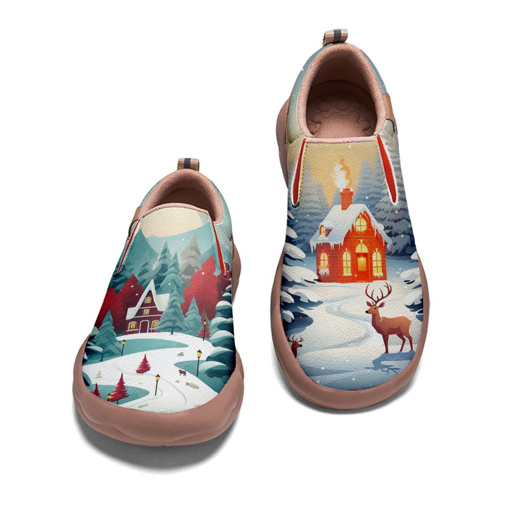 Christmas Deer Kids Slip On