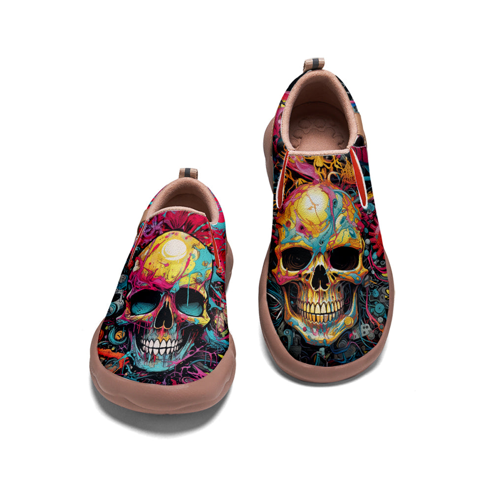 Colorful Skull Slip On