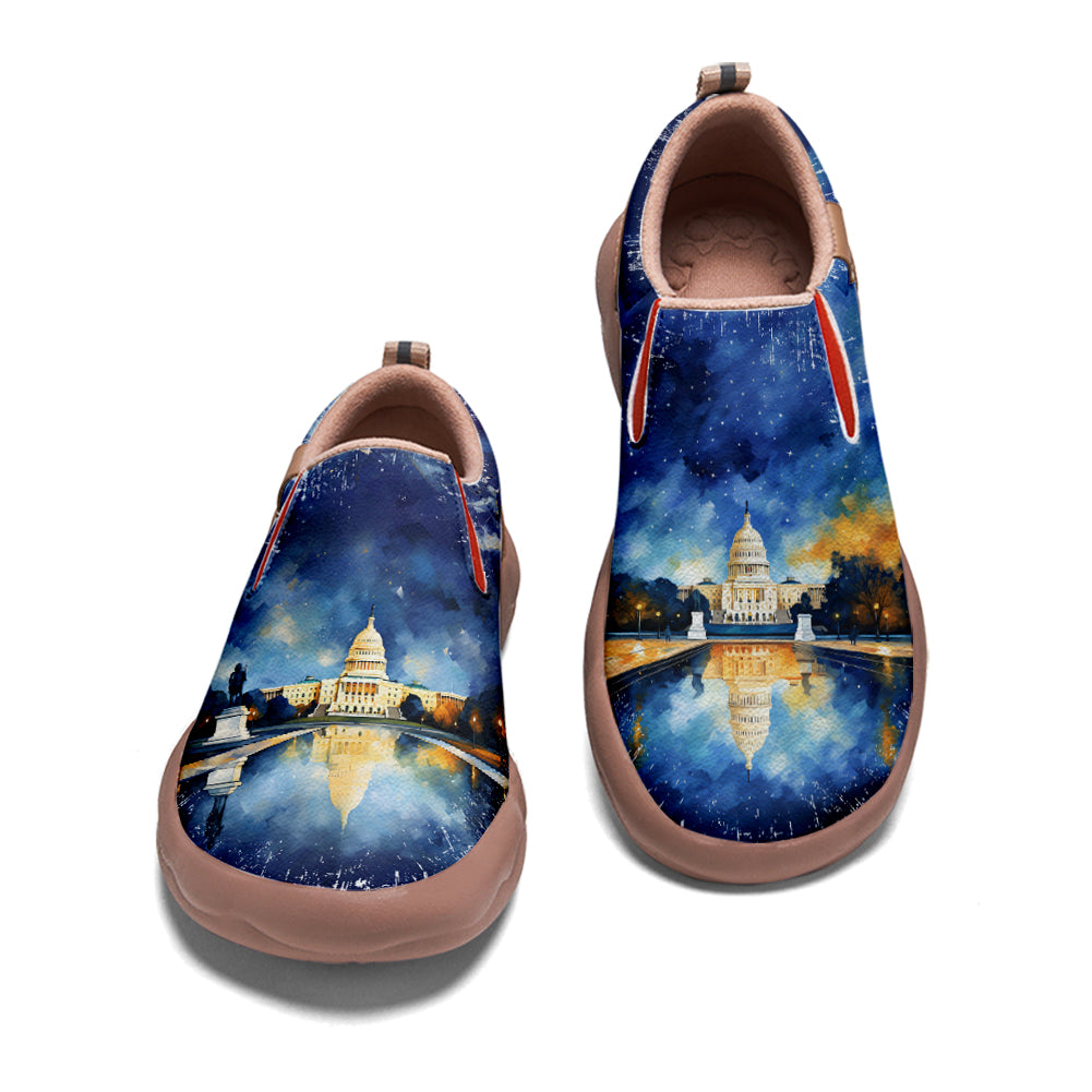 Watercolor Washington City Slip On