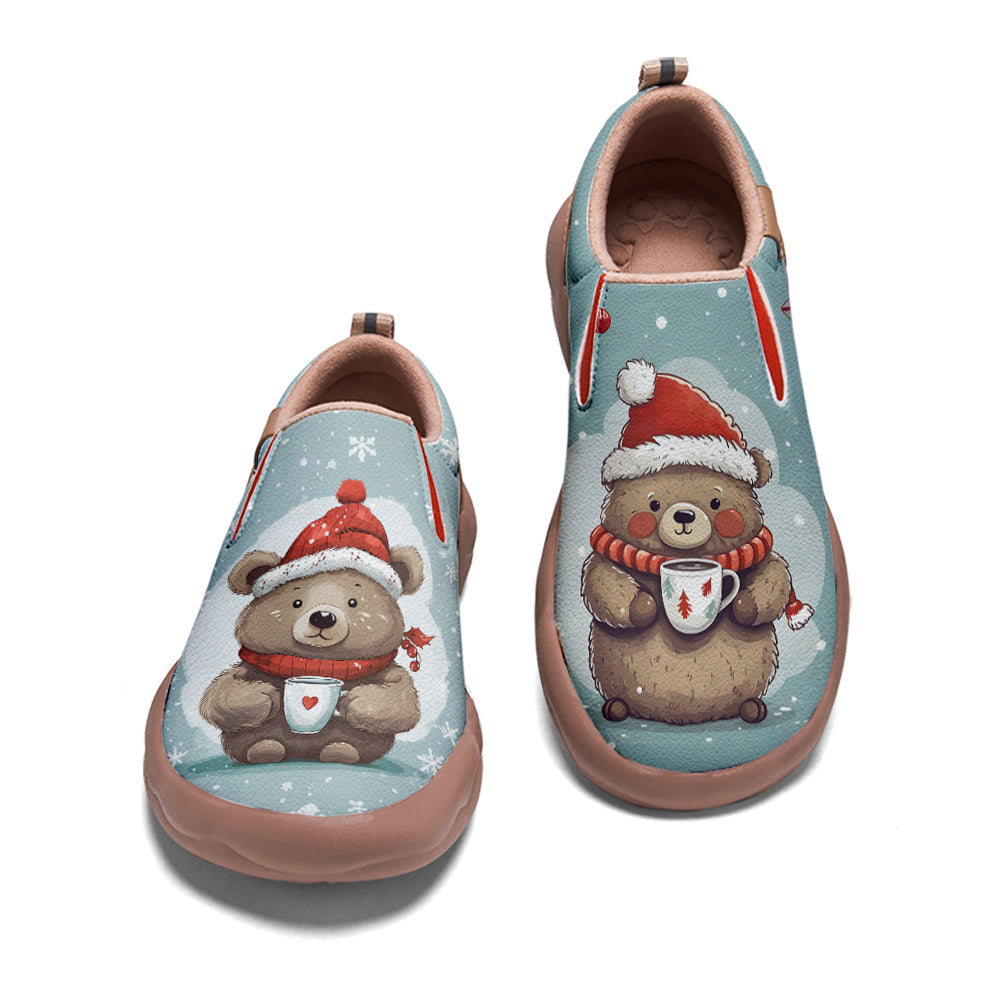 Christmas Bear Kids Slip On