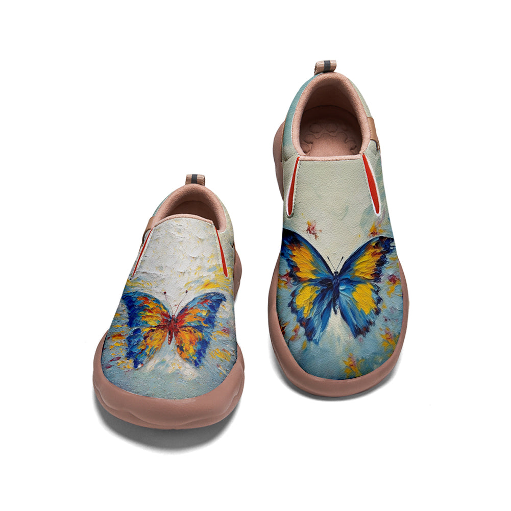 Oil Painting Butterfly Slip On