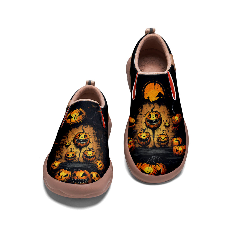 Halloween Pumpkin Kids Slip On