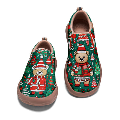 Christmas Bear Kids Slip On