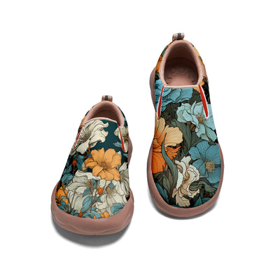 Hand Drawn Style Floral Slip On