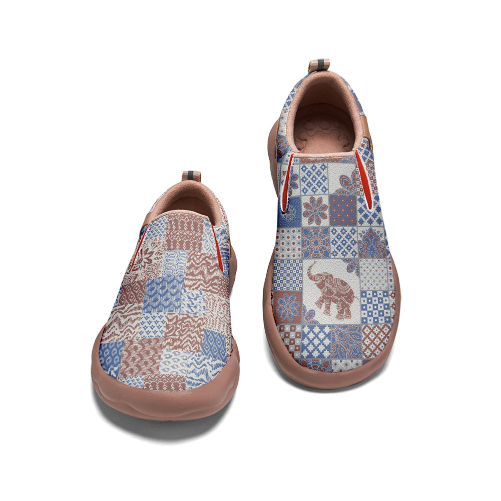 Patchwork Elephant Slip On