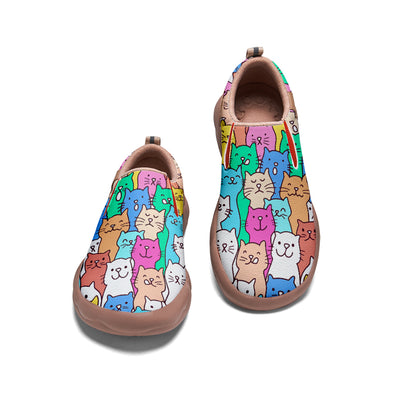 Colorful Cat Slip On