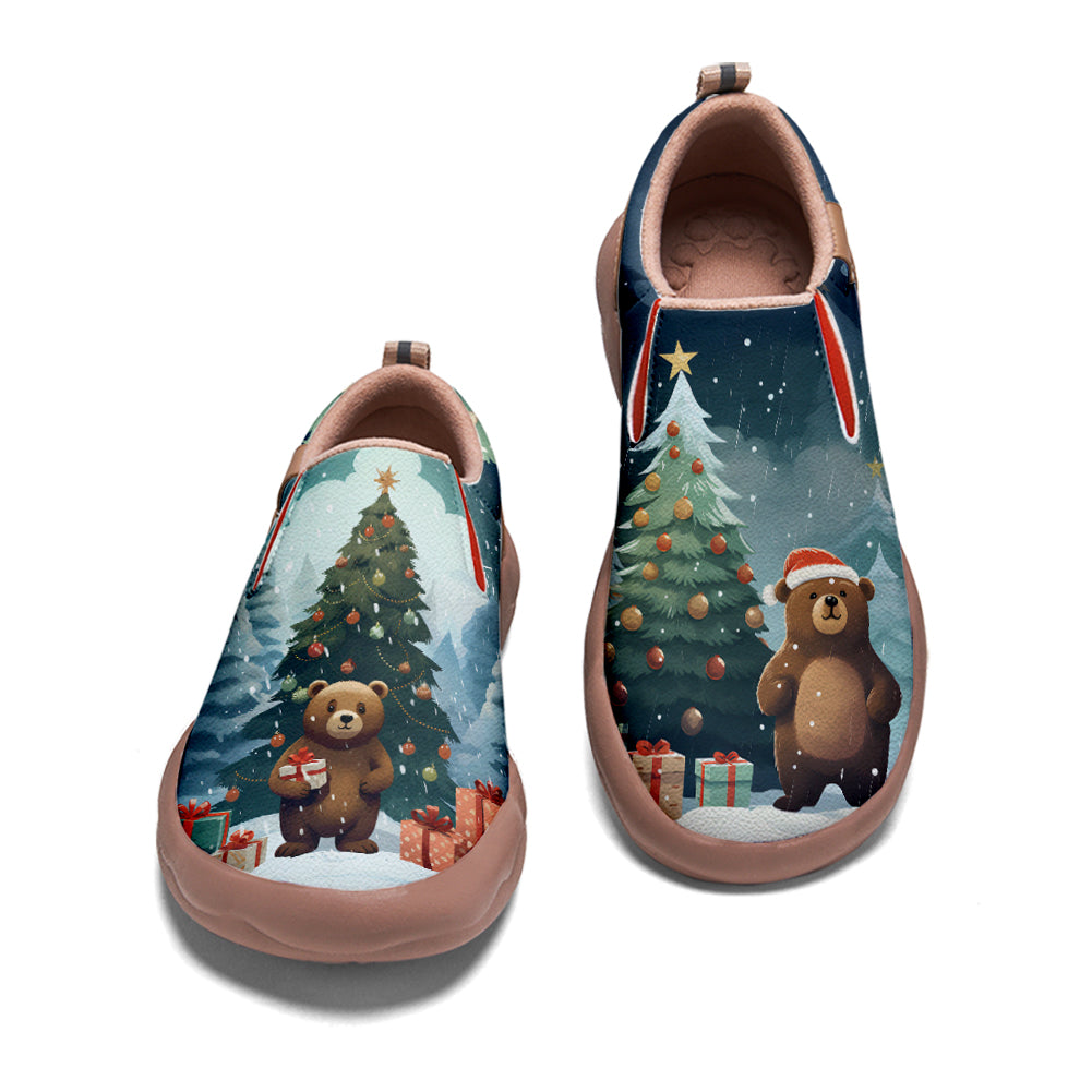 Christmas Bear Kids Slip On