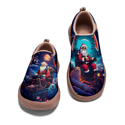 Cyberpunk Style Santa Claus Kids Slip On