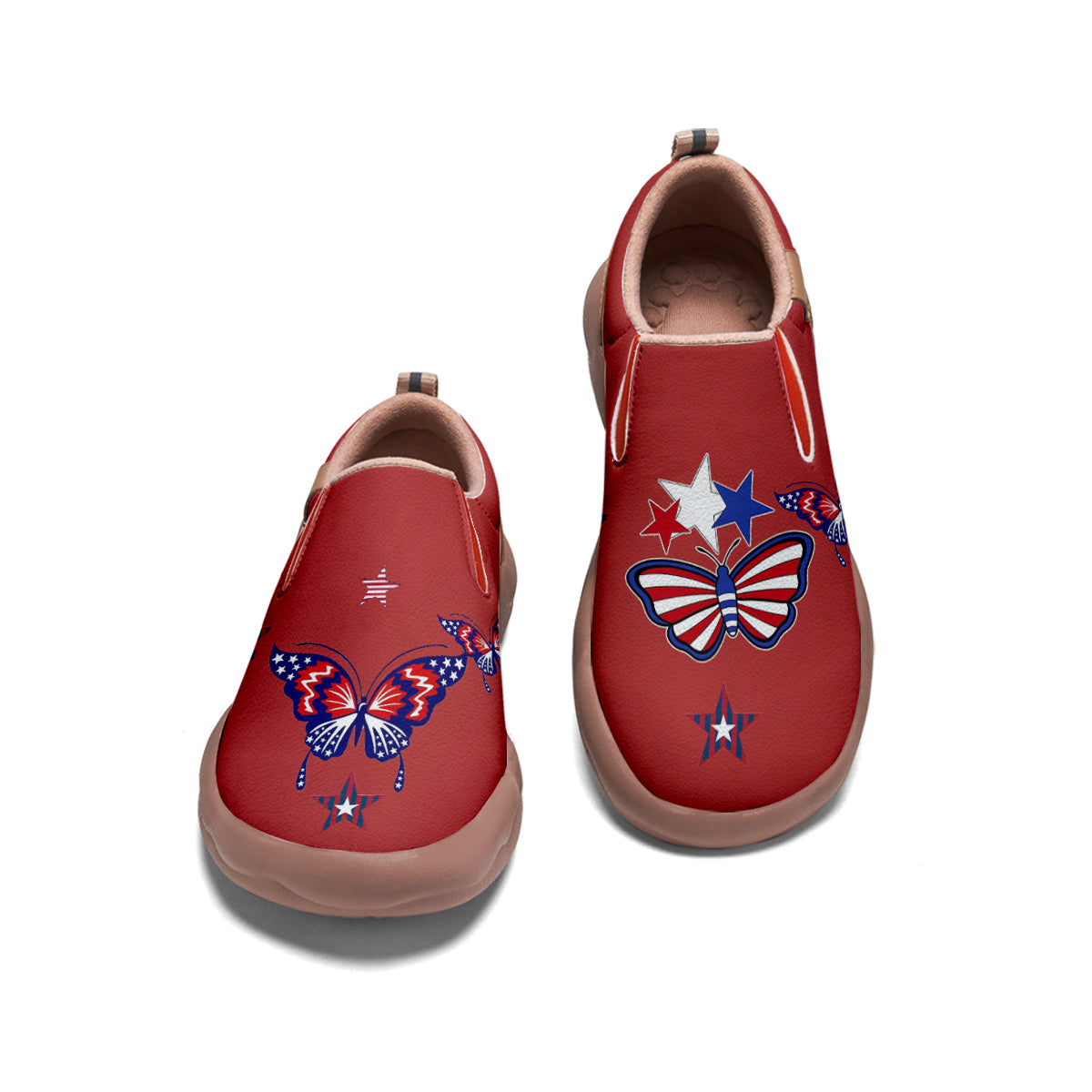 Butterfly American Flag Slip On