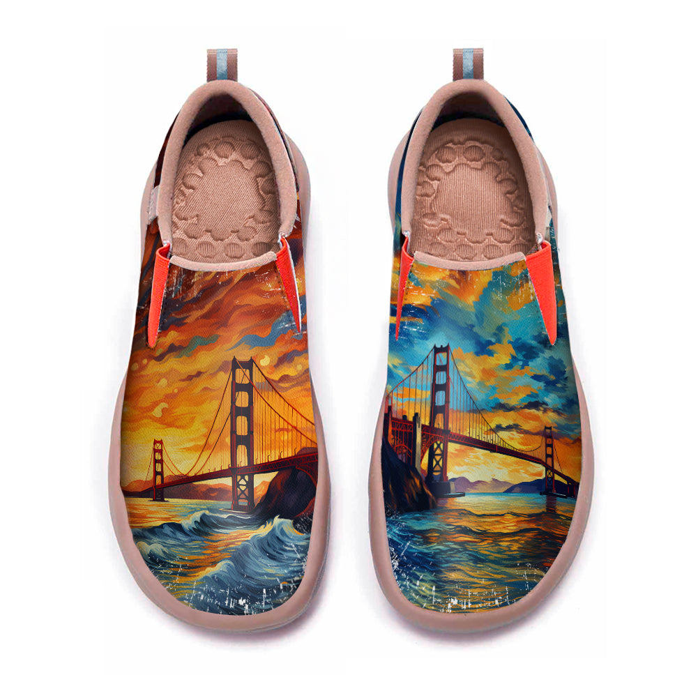 Starry Night San Francisco City Slip On