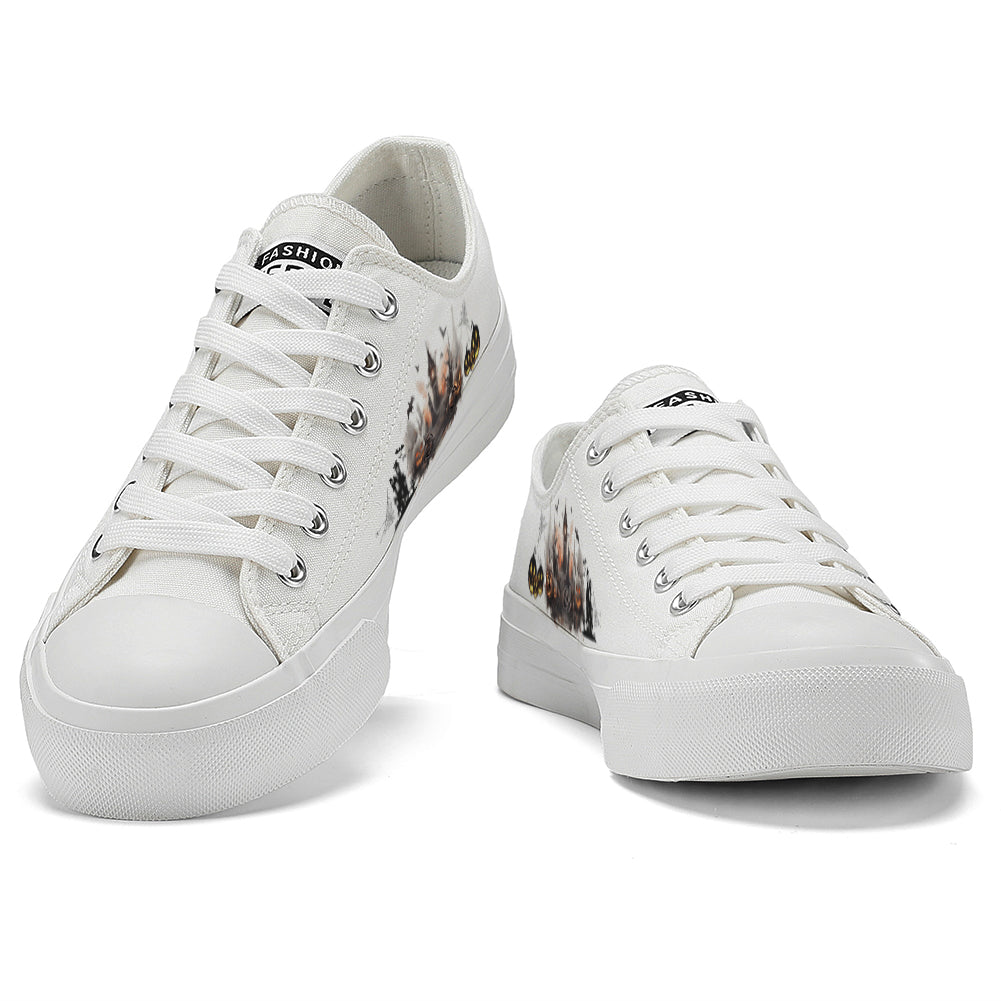 Halloween Castle Low Top Canvas Shoes