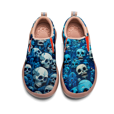 Blue Skull Slip On