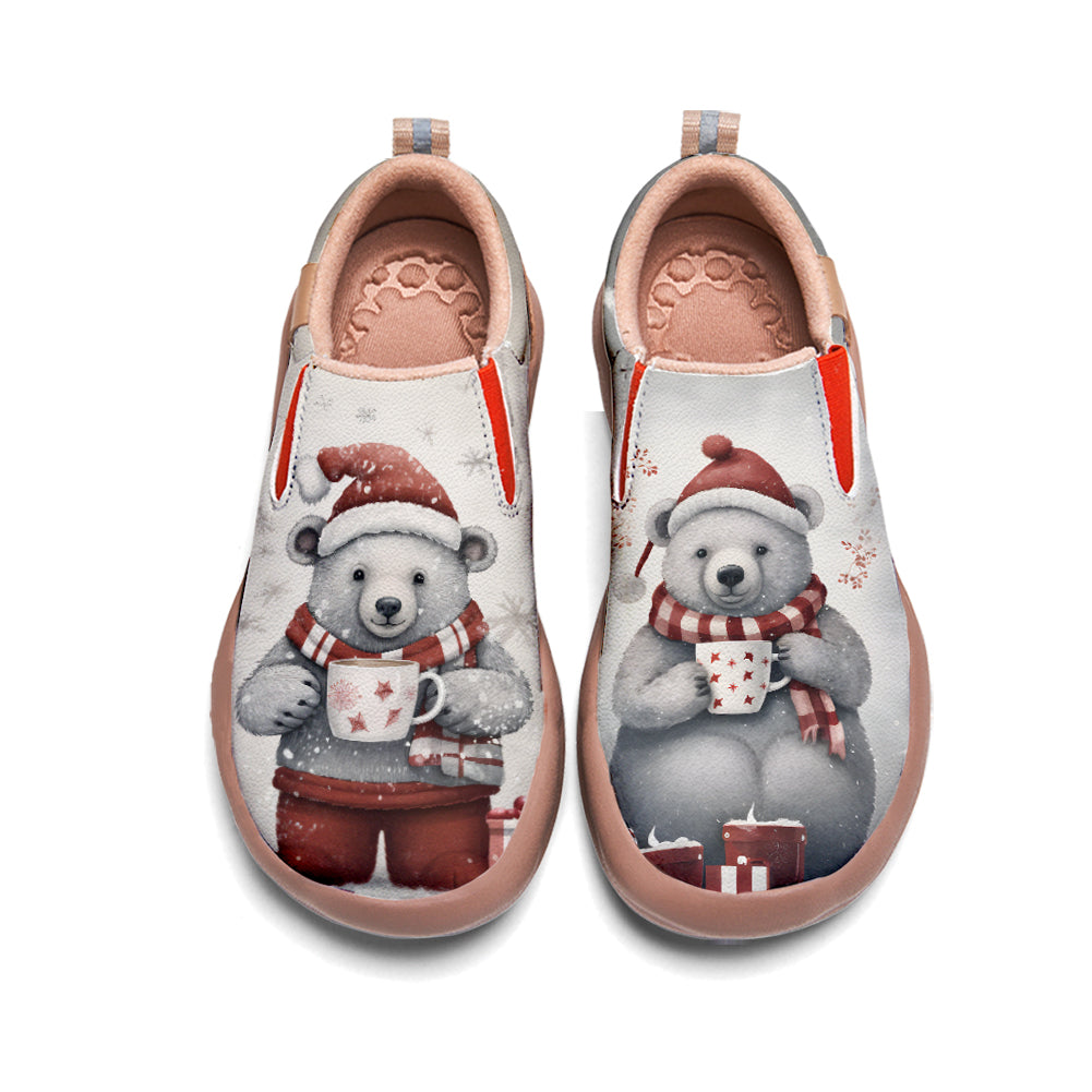 Christmas Polar Bear Kids Slip On