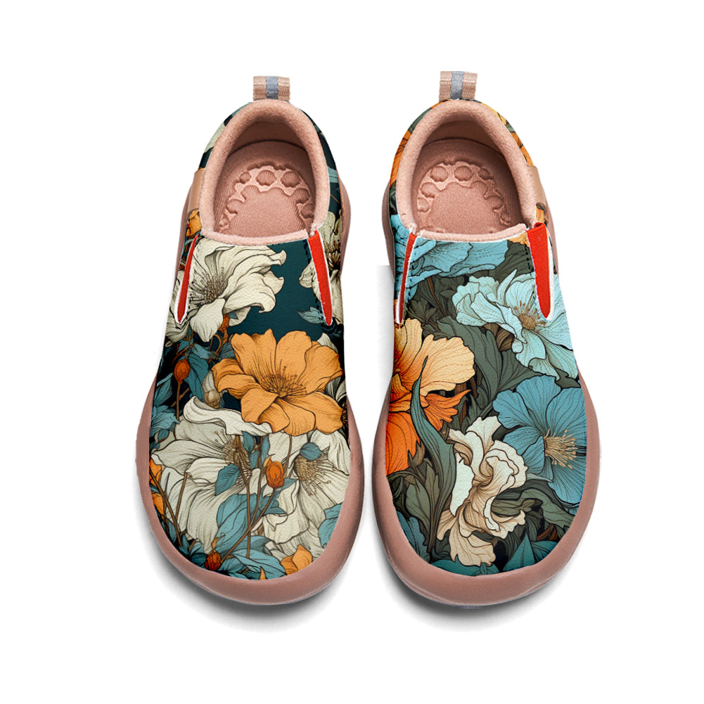 Hand Drawn Style Floral Slip On