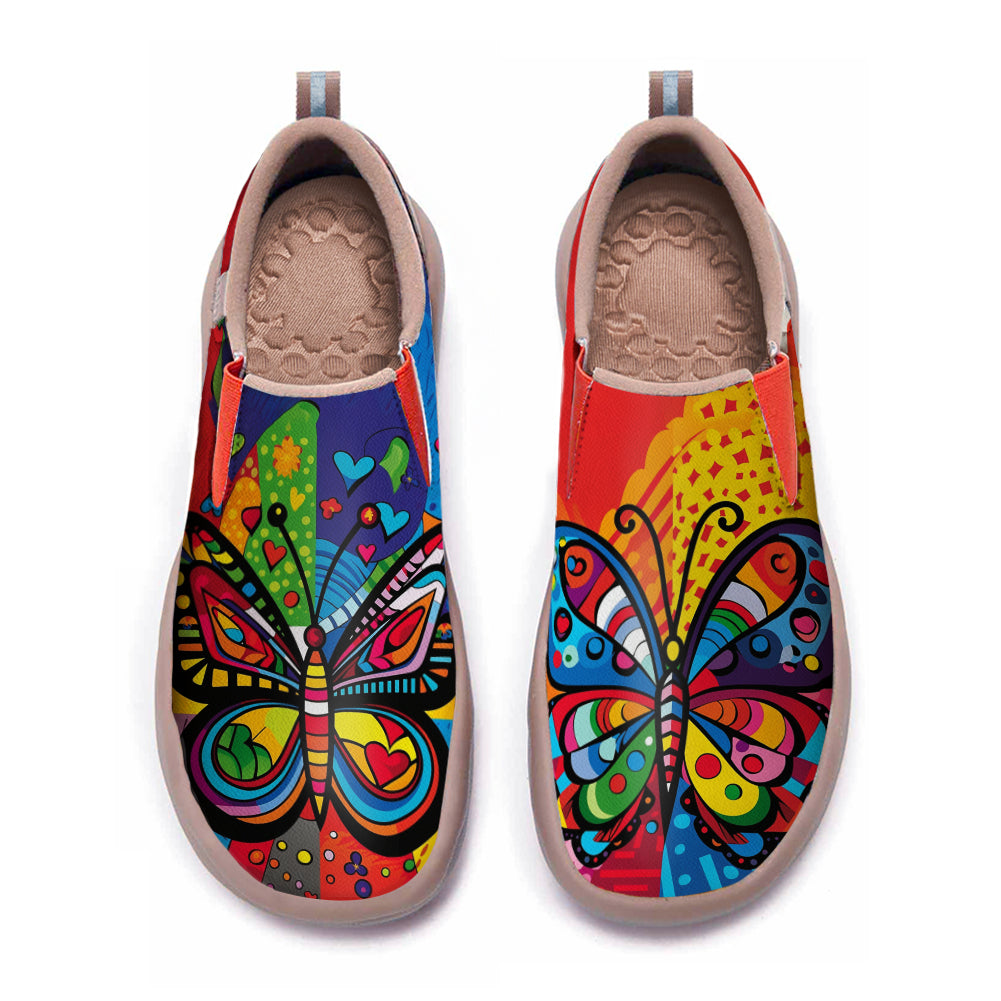 Graffiti Butterfly Slip On