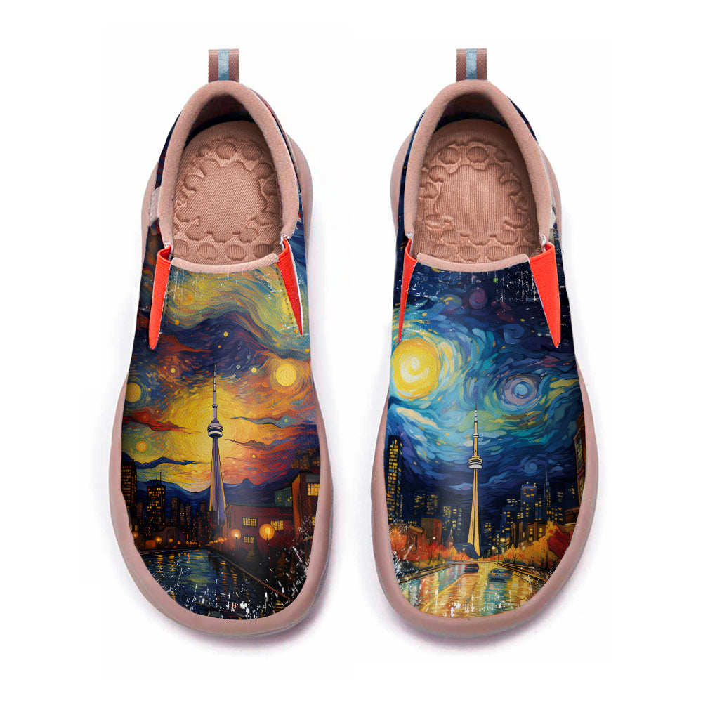 Starry Night Toronto City Slip On