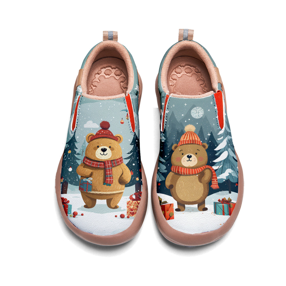 Christmas Bear Kids Slip On