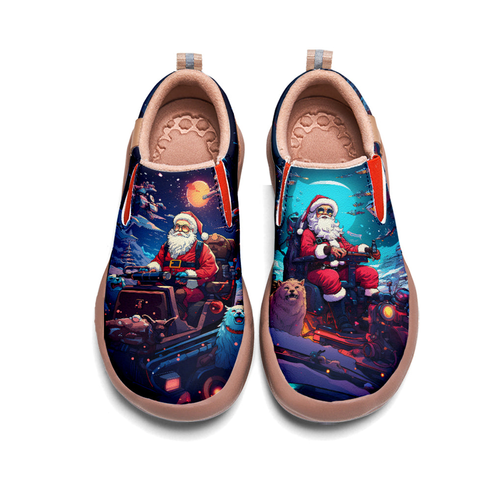 Cyberpunk Style Santa Claus Kids Slip On