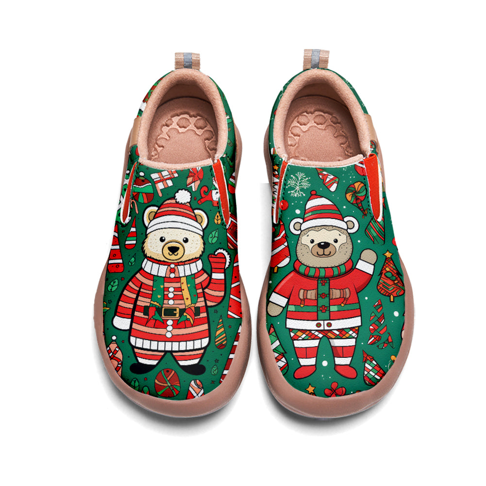 Christmas Bear Kids Slip On