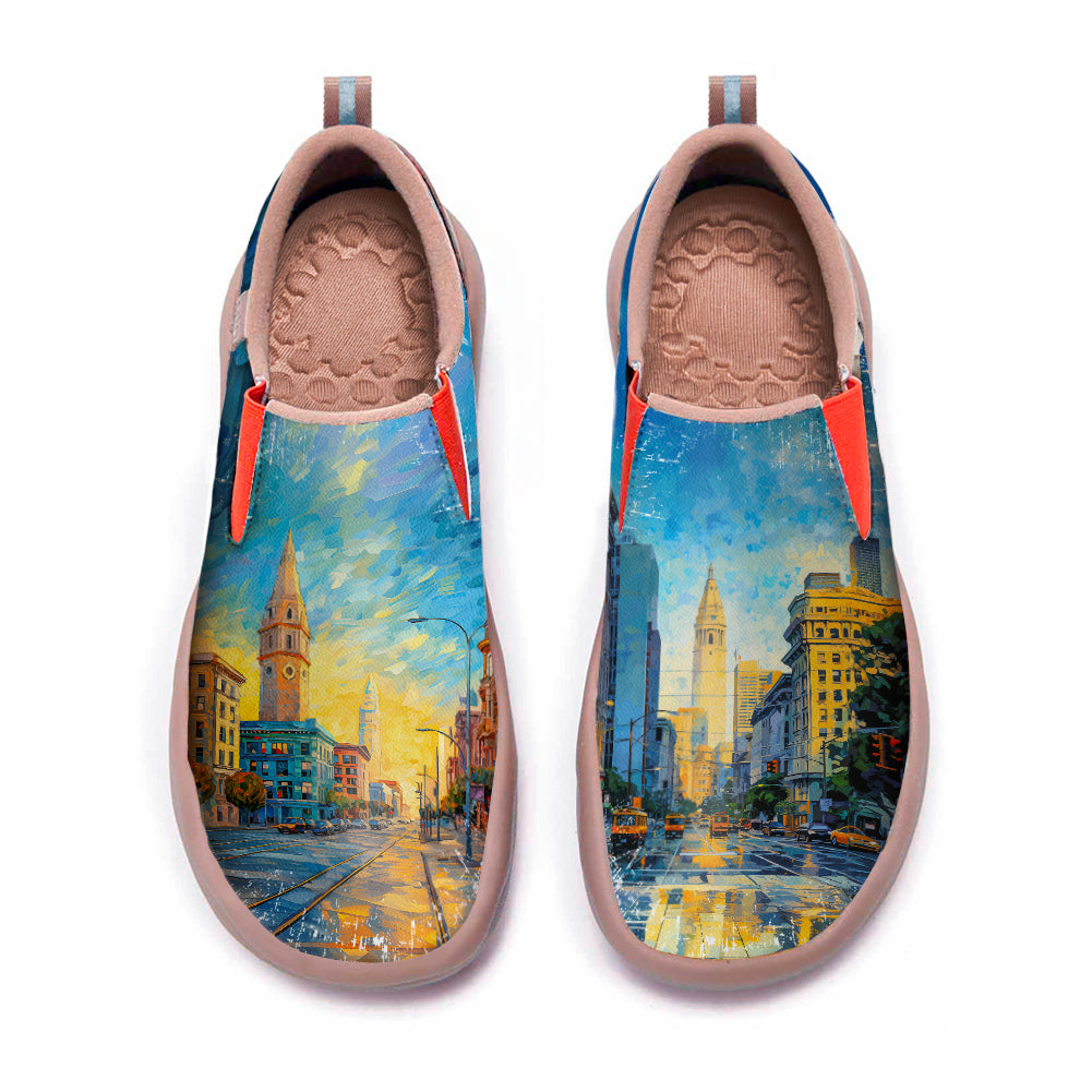 Starry Night San Francisco City Slip On