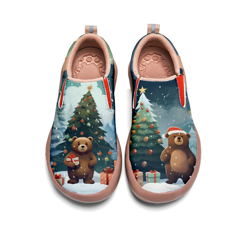 Christmas Bear Kids Slip On