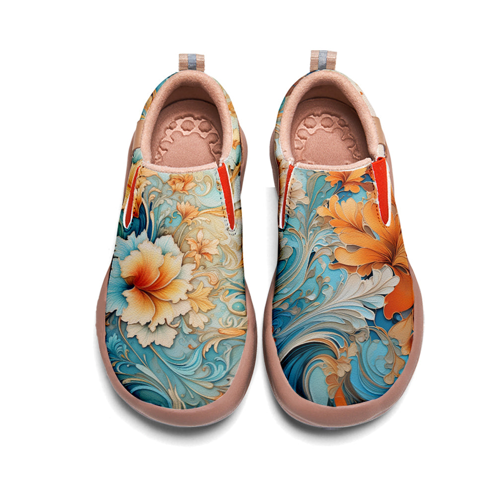 Hand Drawn Style Floral Slip On