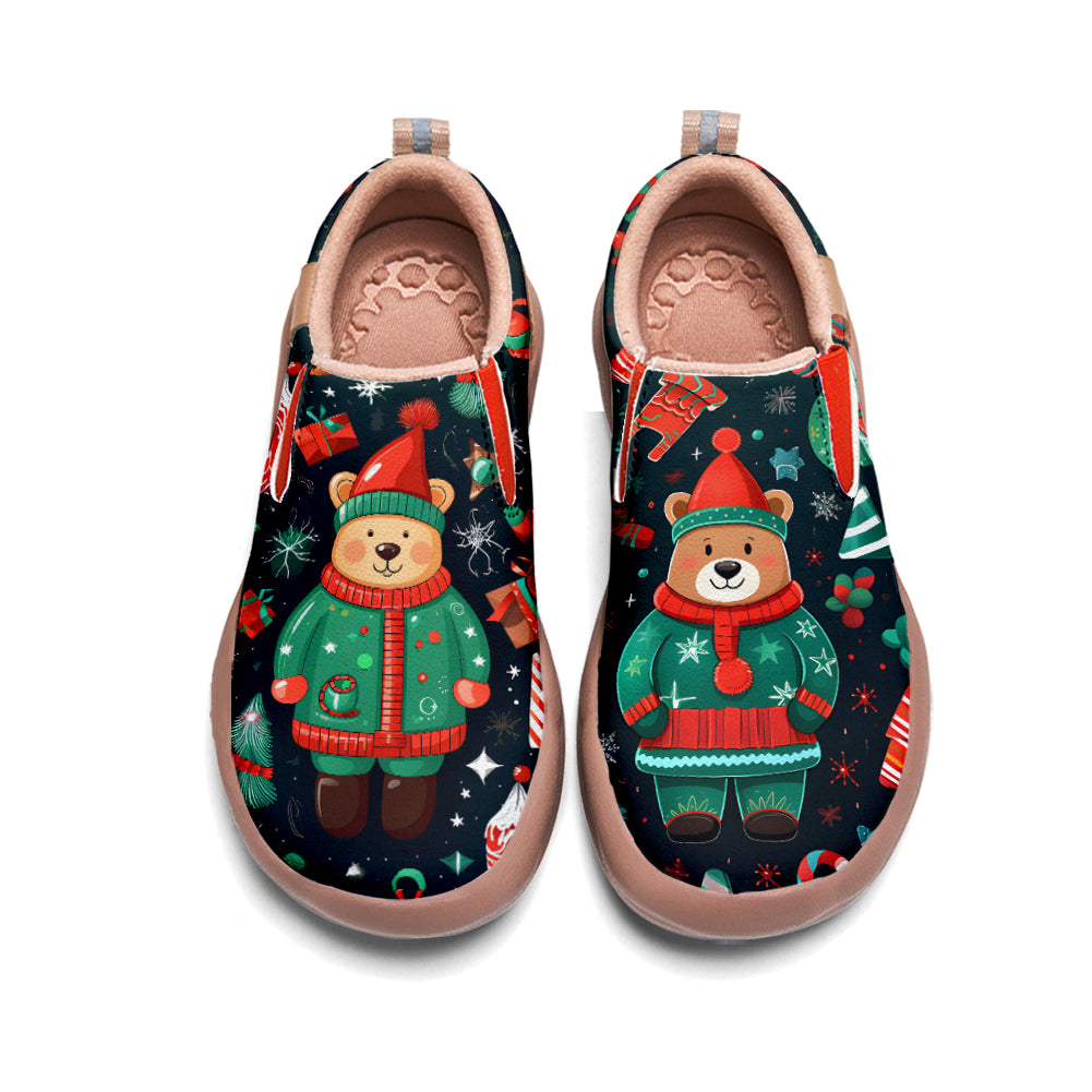 Christmas Bear Kids Slip On