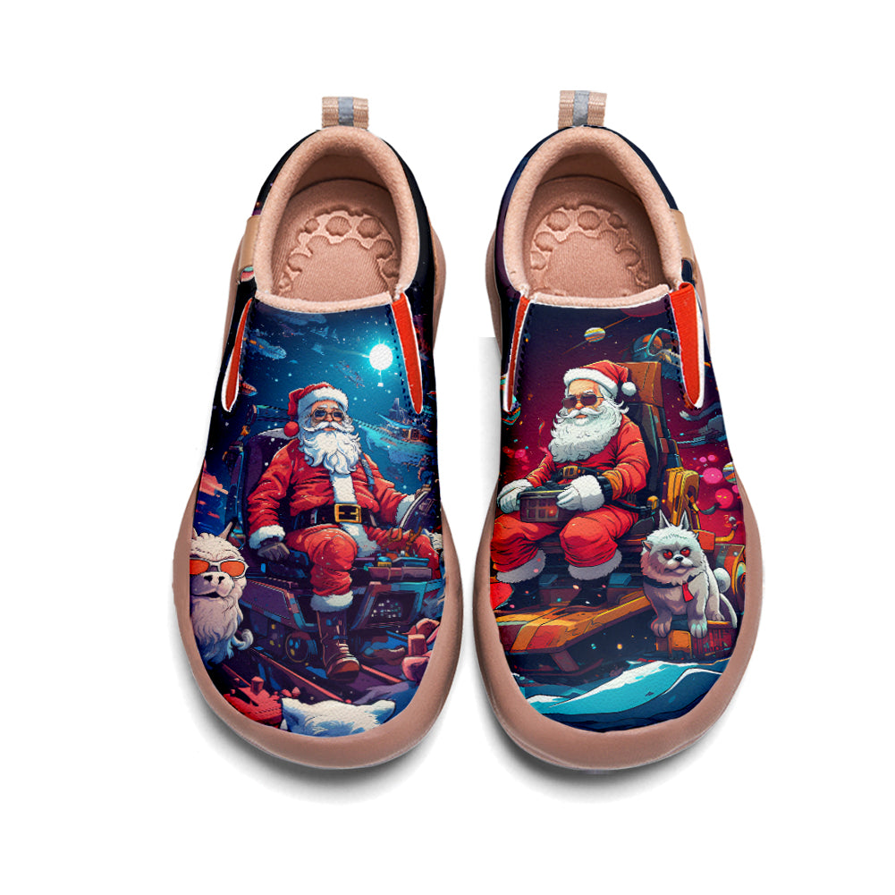 Cyberpunk Style Santa Claus Kids Slip On