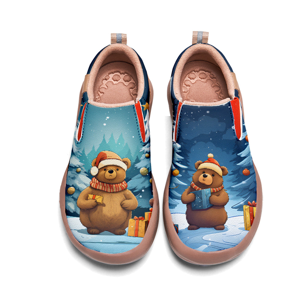 Christmas Bear Kids Slip On