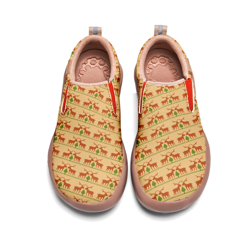 Picel Christmas Deer Kids Slip On