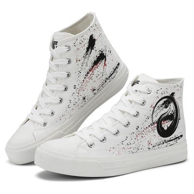 Splatter Yin Yang High Top Canvas Shoes