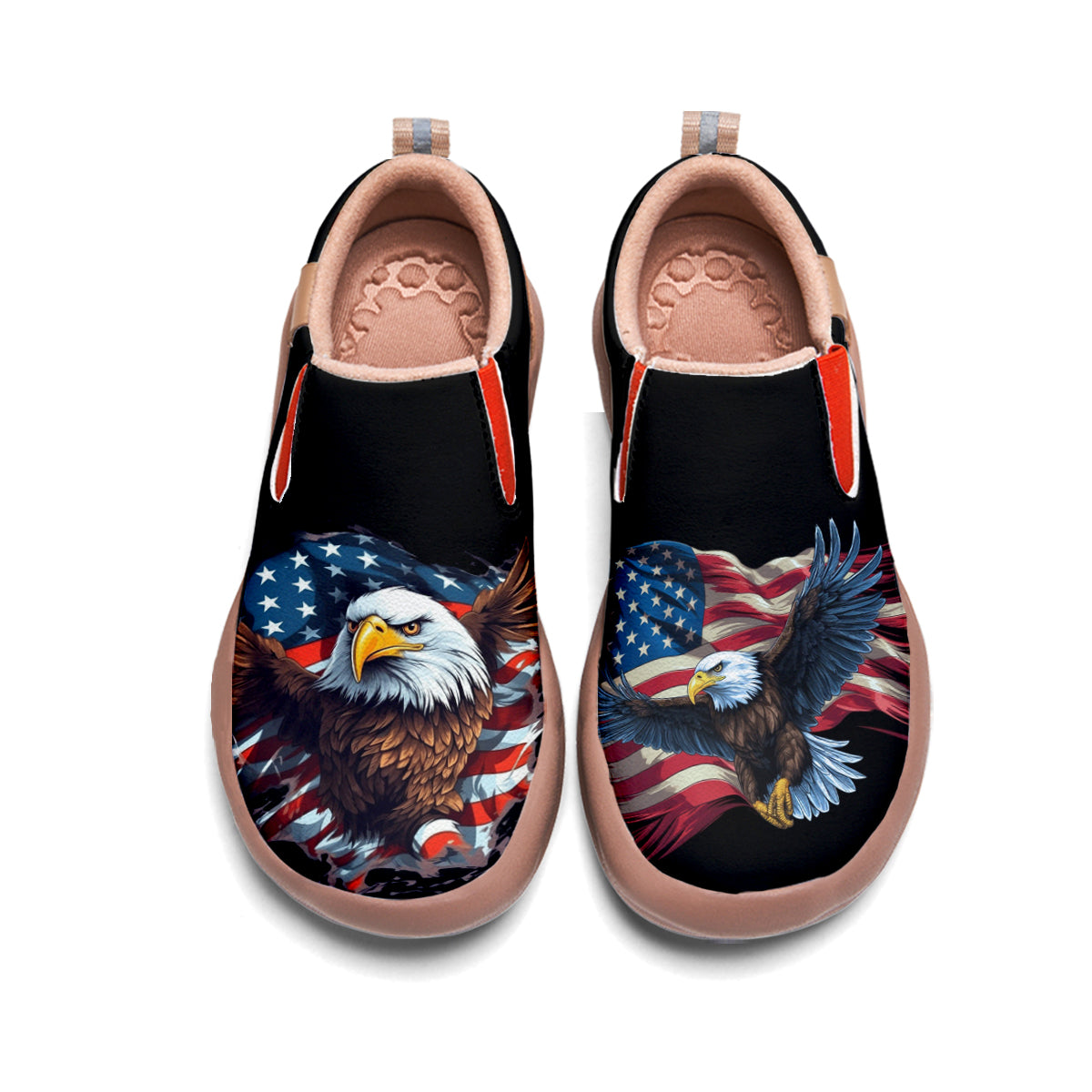 American Flag Eagle Slip On