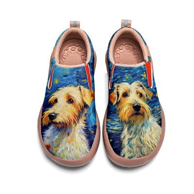 Starry Night Fox Terrier Slip On