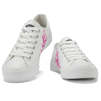 Butterfly Breast Cancer Low Top Canvas Shoes