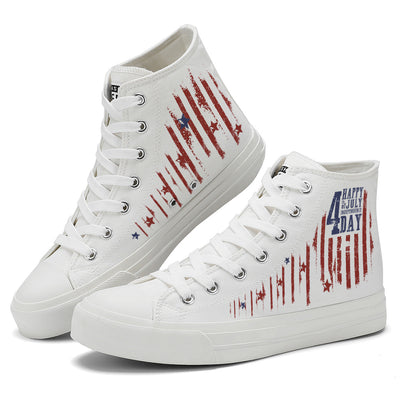 4th of July High Top Canvas Shoes