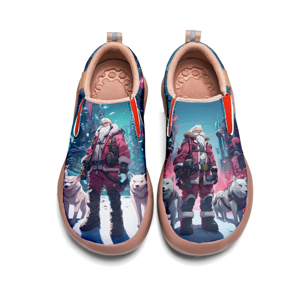 Cyberpunk Style Santa Claus Kids Slip On