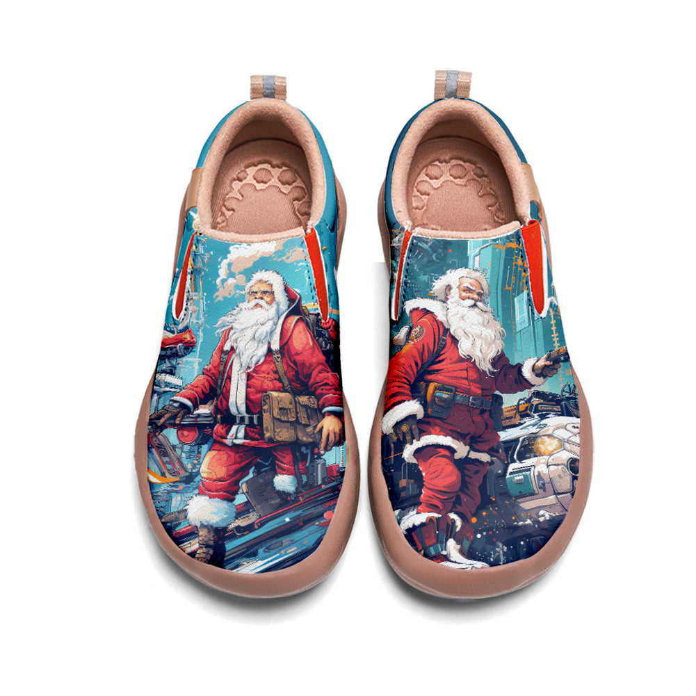 Cyberpunk Style Santa Claus Kids Slip On