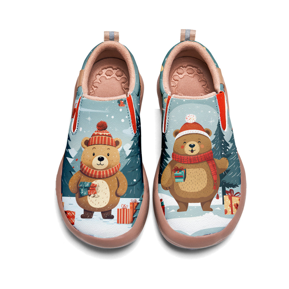 Christmas Bear Kids Slip On