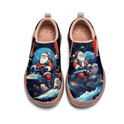 Cyberpunk Style Santa Claus Kids Slip On