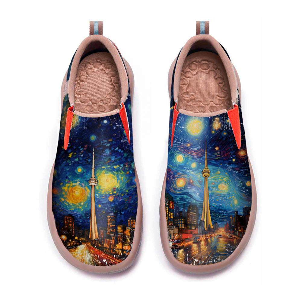 Starry Night Toronto City Slip On