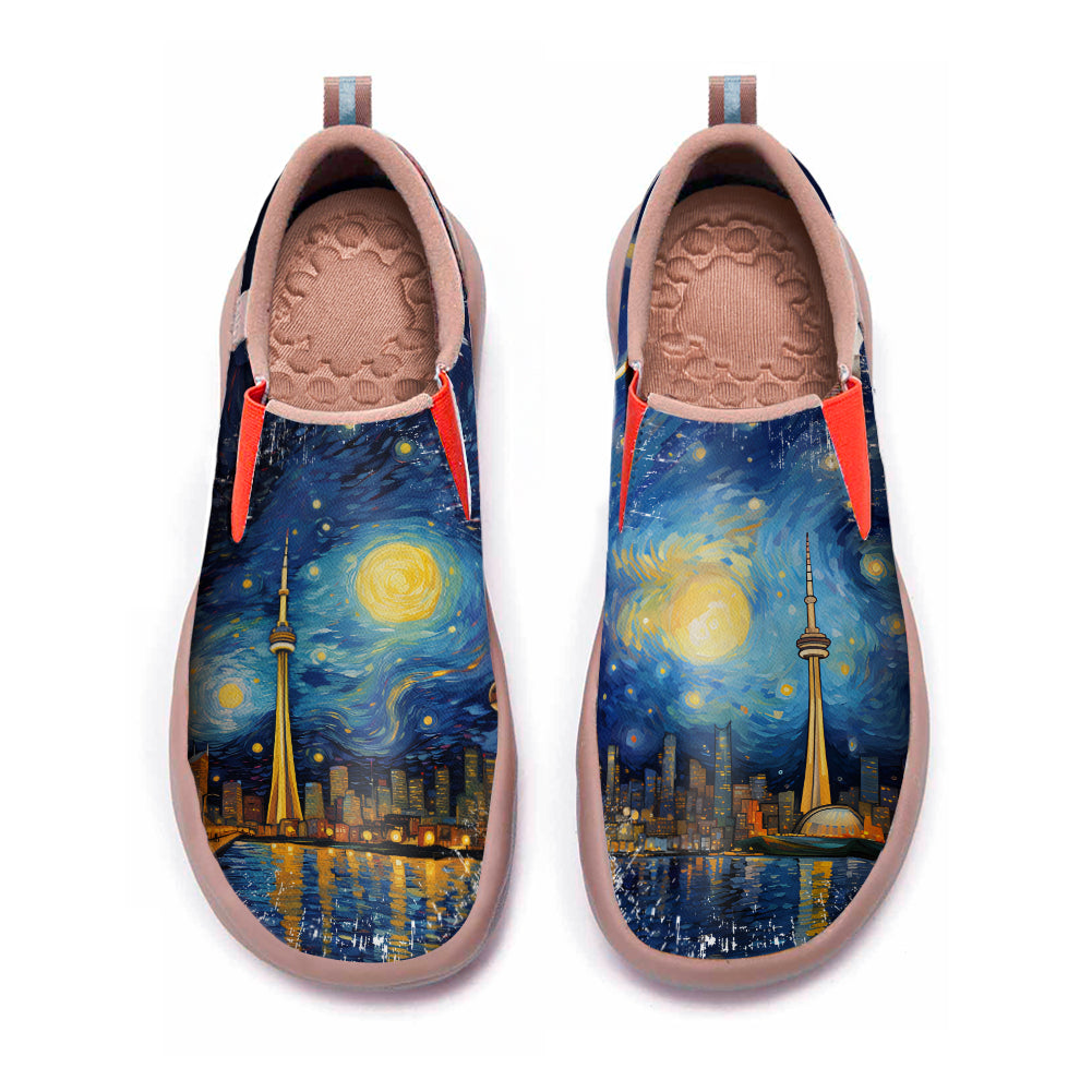 Starry Night Toronto City Slip On