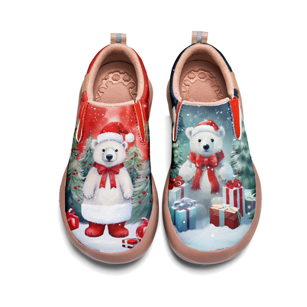 Christmas Polar Bear Kids Slip On