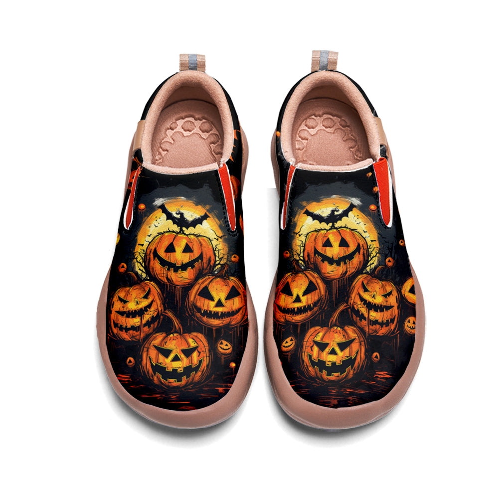 Halloween Pumpkin Kids Slip On