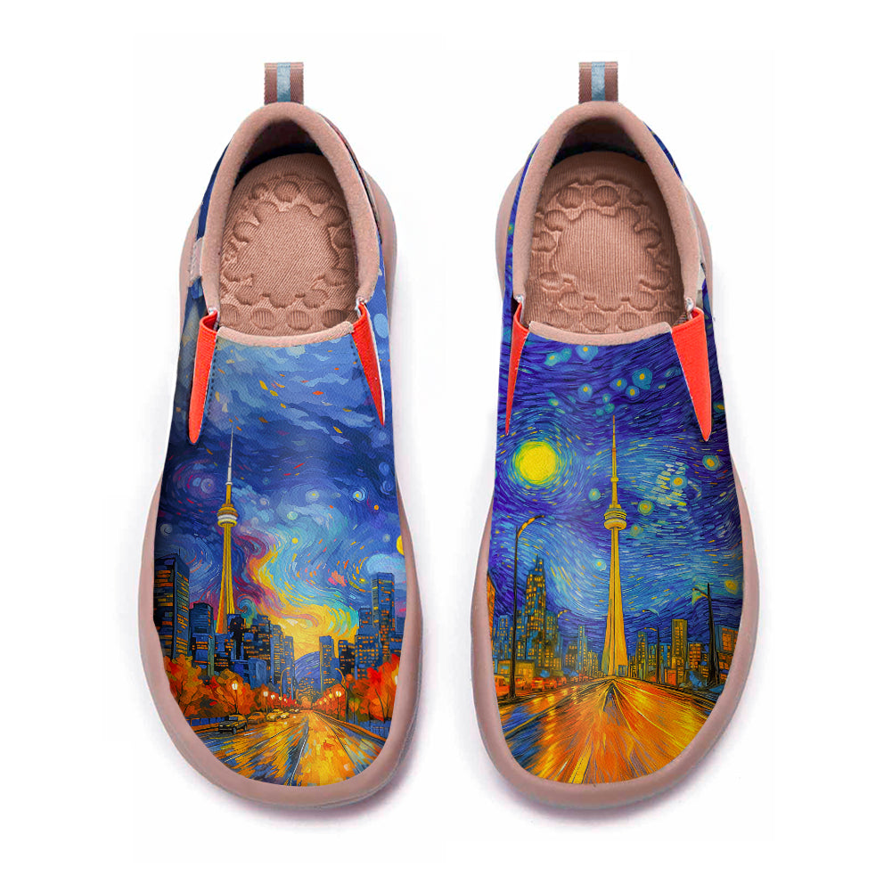 Starry Night Toronto City Slip On