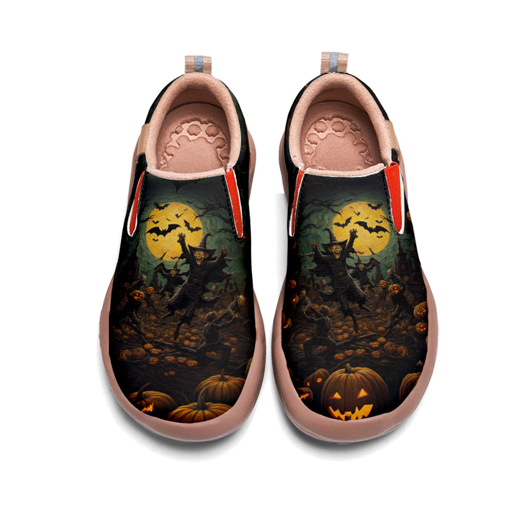 Halloween The Witch Pumpkin Kids Slip On