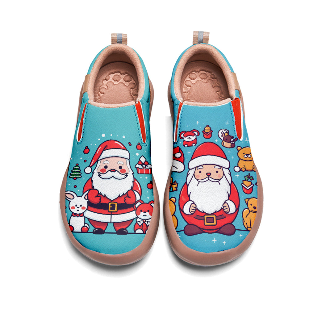 Cartoon Santa Claus Kids Slip On